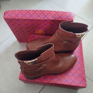 Tory Burch Leather Ankle Boots
